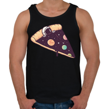 PRINTFASHION Űrhajós pizza - Férfi atléta - Fekete atléta, trikó