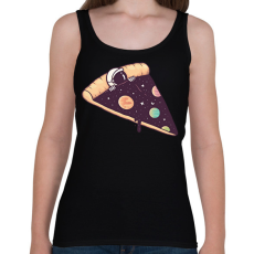 PRINTFASHION Űrhajós pizza - Női atléta - Fekete