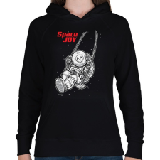 PRINTFASHION Űrhinta - Női kapucnis pulóver - Fekete női pulóver, kardigán