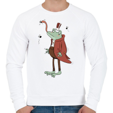 PRINTFASHION Úri béka - Férfi pulóver - Fehér