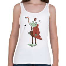 PRINTFASHION Úri béka - Női atléta - Fehér női trikó