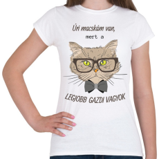 PRINTFASHION Úri macskám van - Női póló - Fehér