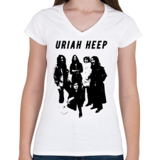 PRINTFASHION uriah heep stencil - Női V-nyakú póló - Fehér női póló
