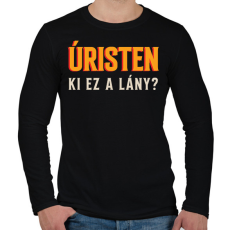 PRINTFASHION Úristen ki ez a lány - Férfi hosszú ujjú póló - Fekete