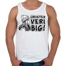 PRINTFASHION Úristen veri big - Férfi atléta - Fehér