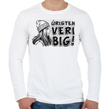 PRINTFASHION Úristen veri big - Férfi hosszú ujjú póló - Fehér férfi póló