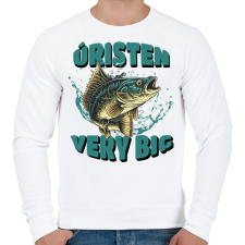 PRINTFASHION Úristen very big - Férfi pulóver - Fehér férfi pulóver, kardigán