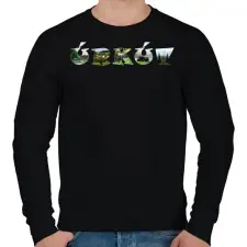 PRINTFASHION Úrkút - Férfi pulóver - Fekete férfi pulóver, kardigán
