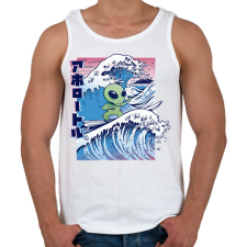 PRINTFASHION Űrlény szörf - Férfi atléta - Fehér atléta, trikó