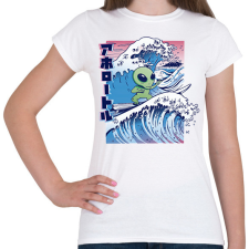 PRINTFASHION Űrlény szörf - Női póló - Fehér női póló