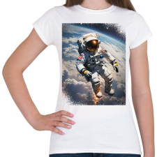 PRINTFASHION Űrséta - Női póló - Fehér női póló