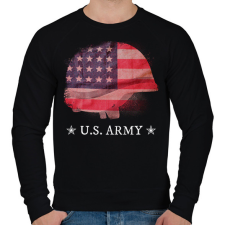 PRINTFASHION US ARMY - Férfi pulóver - Fekete férfi pulóver, kardigán