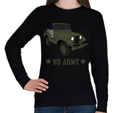 PRINTFASHION us army - Női pulóver - Fekete női pulóver, kardigán