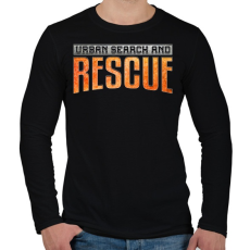 PRINTFASHION US&Rescue - Férfi hosszú ujjú póló - Fekete