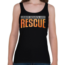 PRINTFASHION US&Rescue - Női atléta - Fekete női trikó