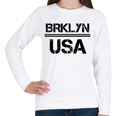 PRINTFASHION Usa brooklyn - Női pulóver - Fehér