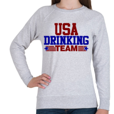 PRINTFASHION USA drinking team - Női pulóver - Sport szürke