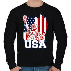 PRINTFASHION usa liberty - Férfi pulóver - Fekete