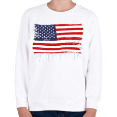 PRINTFASHION USA zászló - Gyerek pulóver - Fehér