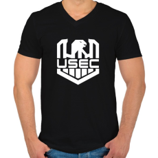 PRINTFASHION USEC - Escape from Tarkov - Férfi V-nyakú póló - Fekete