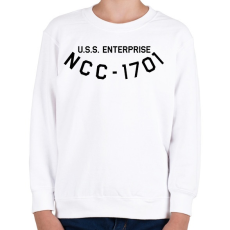 PRINTFASHION USS Enterprisee NCC - Gyerek pulóver - Fehér