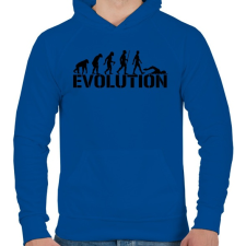 PRINTFASHION Úszás evolúció - Férfi kapucnis pulóver - Királykék férfi pulóver, kardigán