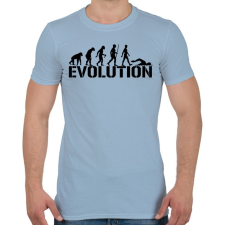 PRINTFASHION Úszás evolúció - Férfi póló - Világoskék férfi póló
