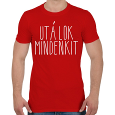PRINTFASHION utálok mindenkit1 - Férfi póló - Piros