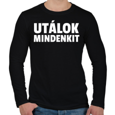 PRINTFASHION UTÁLOK MINDENKIT - Férfi hosszú ujjú póló - Fekete
