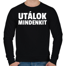 PRINTFASHION UTÁLOK MINDENKIT - Férfi pulóver - Fekete