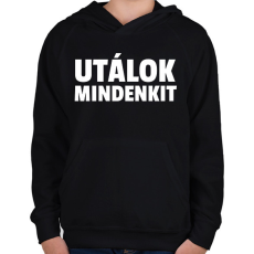 PRINTFASHION UTÁLOK MINDENKIT - Gyerek kapucnis pulóver - Fekete
