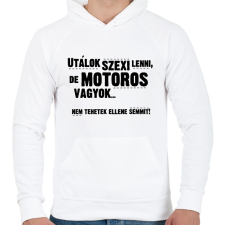 PRINTFASHION utálok szexi lenni - Férfi kapucnis pulóver - Fehér férfi pulóver, kardigán