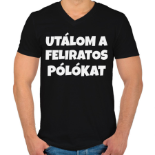 PRINTFASHION UTÁLOM A FELIRATOS PÓLÓKAT - Férfi V-nyakú póló - Fekete férfi póló