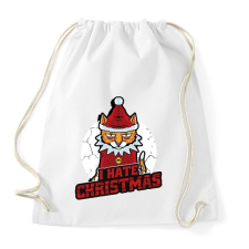 PRINTFASHION Utálom a Karácsonyt - Sportzsák, Tornazsák - Fehér tornazsák