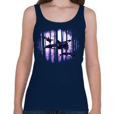 PRINTFASHION Utazás az ismeretlenbe - Női atléta - Sötétkék női trikó