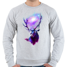PRINTFASHION Utazó szarvas - Férfi pulóver - Sport szürke férfi pulóver, kardigán