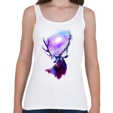 PRINTFASHION Utazó szarvas - Női atléta - Fehér női trikó