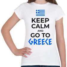 PRINTFASHION UTAZZ GÖRÖGORSZÁGBA - Női póló - Fehér női póló