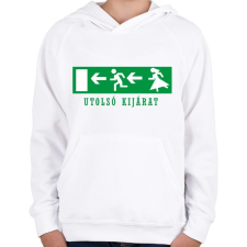 PRINTFASHION Utolsó kijárat - Gyerek kapucnis pulóver - Fehér gyerek pulóver, kardigán