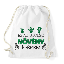 PRINTFASHION Utolsó növény - Sportzsák, Tornazsák - Fehér tornazsák
