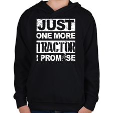 PRINTFASHION Utolsó traktor, megígérem... - Gyerek kapucnis pulóver - Fekete gyerek pulóver, kardigán