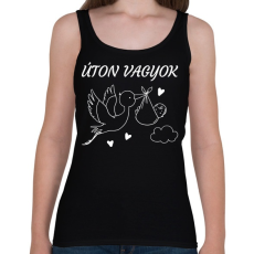 PRINTFASHION Úton vagyok - Női atléta - Fekete