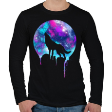 PRINTFASHION Üvöltés - Férfi hosszú ujjú póló - Fekete