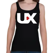PRINTFASHION ux - Női atléta - Fekete női trikó
