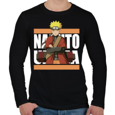 PRINTFASHION Uzumaki Naruto - Férfi hosszú ujjú póló - Fekete
