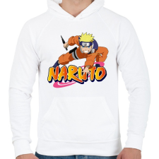 PRINTFASHION Uzumaki Naruto - Férfi kapucnis pulóver - Fehér férfi pulóver, kardigán