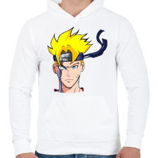 PRINTFASHION Uzumaki Naruto - Férfi kapucnis pulóver - Fehér férfi pulóver, kardigán