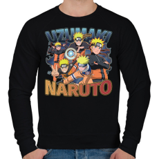PRINTFASHION Uzumaki Naruto - Férfi pulóver - Fekete
