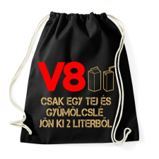 PRINTFASHION V8 benzin - Sportzsák, Tornazsák - Fekete tornazsák