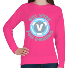 PRINTFASHION V-buck - Női pulóver - Fukszia női pulóver, kardigán